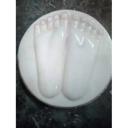 Marble Charan Paduka Statue