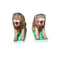 Marble Lion Statue - Color: Brown