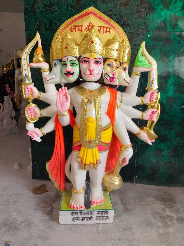 Marble Panchmukhi Hanuman Statue