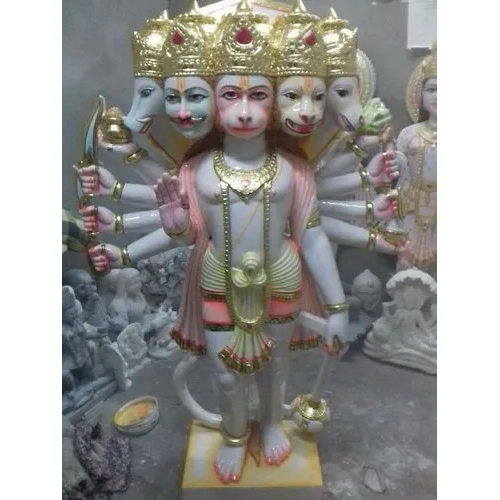 Marble Panchmukhi Hanuman Statue