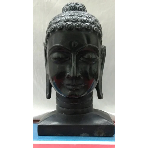 Black Marble Buddha Statue