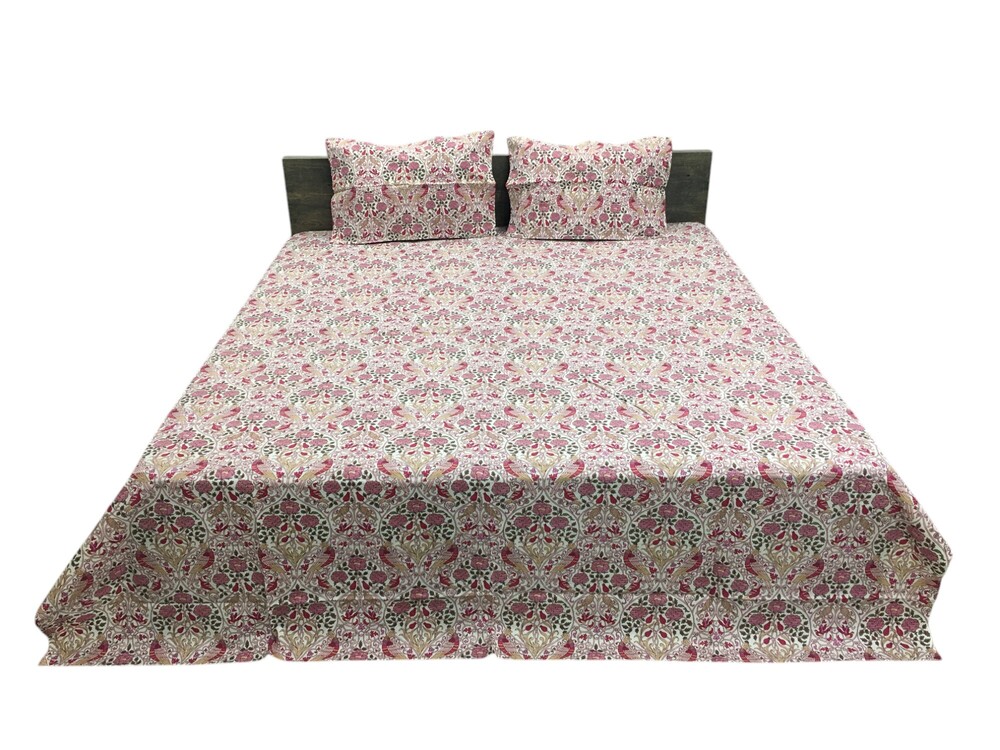 Cotton Screen Printed Queen Size Bedsheet