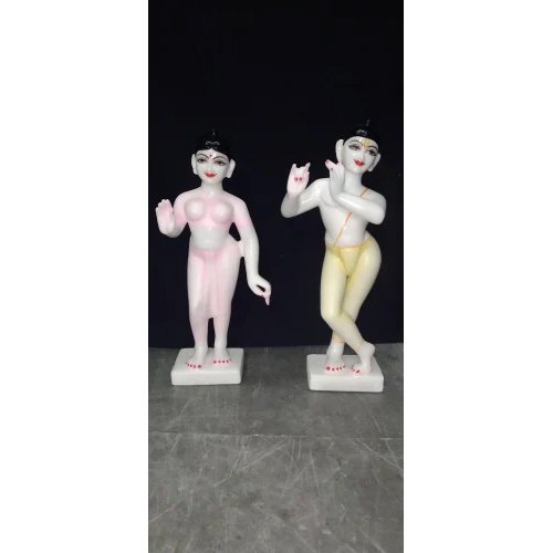 Marble Iskcon Radha Krishna Statue