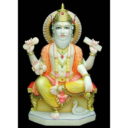 Marble Vishwakarma Statue