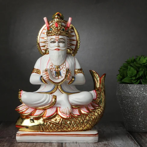 Marble Jhulelal Statue