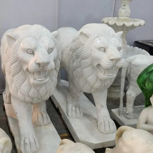 Marble Lion Statue