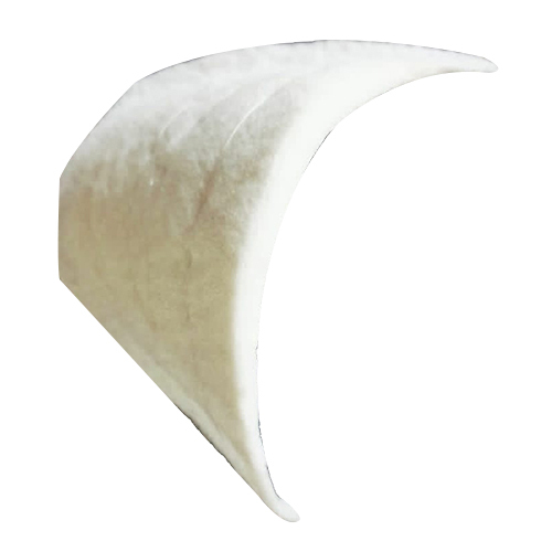 Coat Shoulder Pad - Non-woven Fabric, 13x6.5 Inches, White | Features Plain Style, Soft Polyurethane Foam