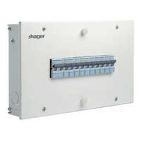 Hager 8 Way Single Door SPN Distribution Board