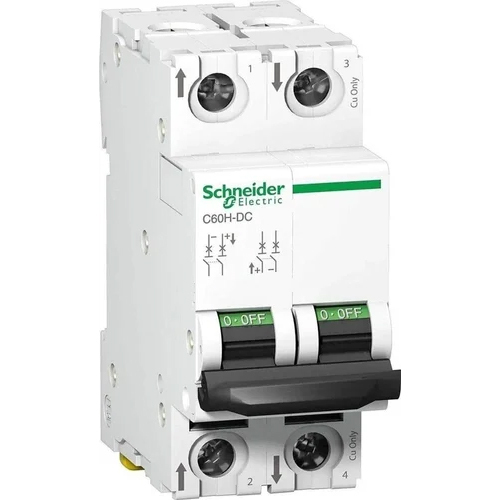 3Amp 4 Pole C60-Dc Schneider Miniature Circuit Breaker - Color: White