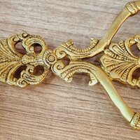 aakrati Spoon with Peacock Design Hand Carved Brass Spoon For Home Decoration Brass Table Diya  (Height: 4.4 inch)