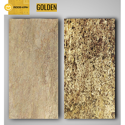 Golden Translucent Slate Stone Veneer Sheet - Size: 1220X610 Mm