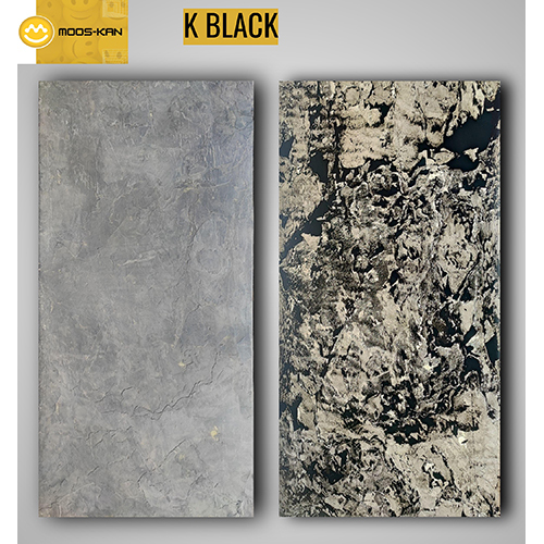 K Black Translucent Slate Stone Veneer Sheet - Size: 1220X610 Mm