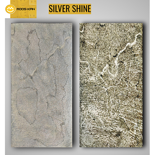 Silver Shine Translucent Slate Stone Veneer Sheet - Size: 1220X610 Mm