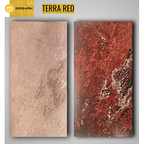 Terra Red Translucent Slate Stone Veneer Sheet - Size: 1220X610 Mm