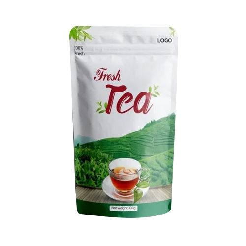 Degassing Valve Tea Pouch - High-Quality Plastic, 8x12 Inches , Multicolor Designs with Digital Print for Food Industry Storage