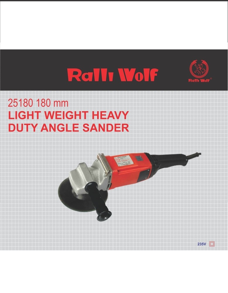 Ralli Wolf Light Weight Heavy Duty Angle Sander (180mm)