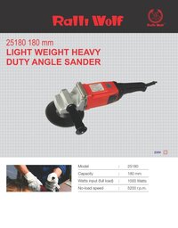 Ralli Wolf Light Weight Heavy Duty Angle Sander (180mm)