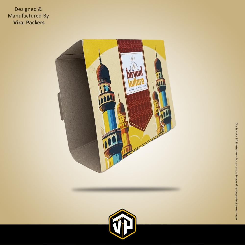 Customize Biryani Outer Box - Finishing: Glossy Lamination