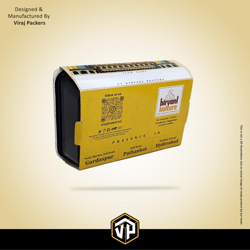 Customize Biryani Outer Box - Finishing: Glossy Lamination