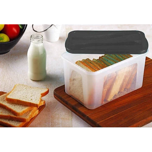 Plastic Multi Purpose Storage Bread Box - Color: Transparent