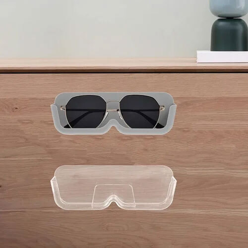 Adhesive Wallmount Sunglasses Holder - Color: Transparent