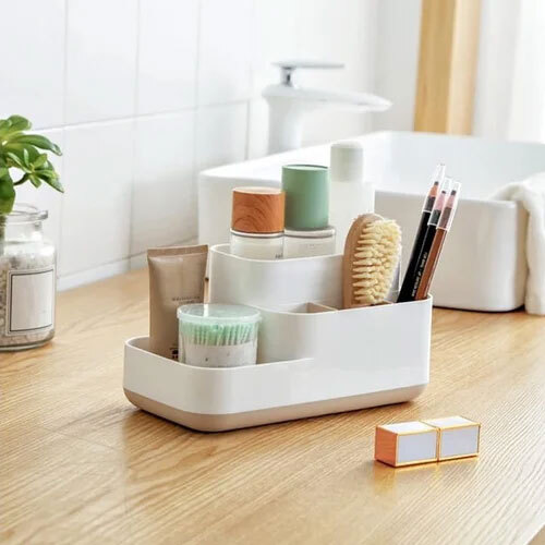 Plastic Toothbrush Holder - Color: White