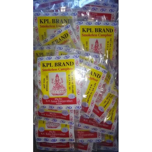 Camphor Tablet - 10 gm Pack Size, 80-88% Purity | Solid Form, 50 Pieces Per Case, Ideal for Religious Use