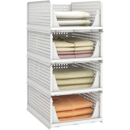 Foldable Wardrobe Organiser - Color: White