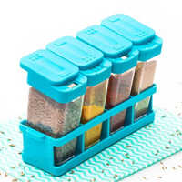 Kitchen Spice Storage Box - Plastic PP, Standard Size, Blue | Versatile Kitchen Organizer for Spices and Seasonings