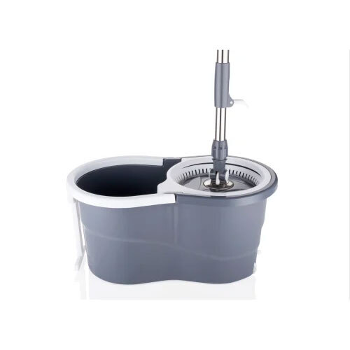 Plastic Bucket Magic Mop - Color: Grey