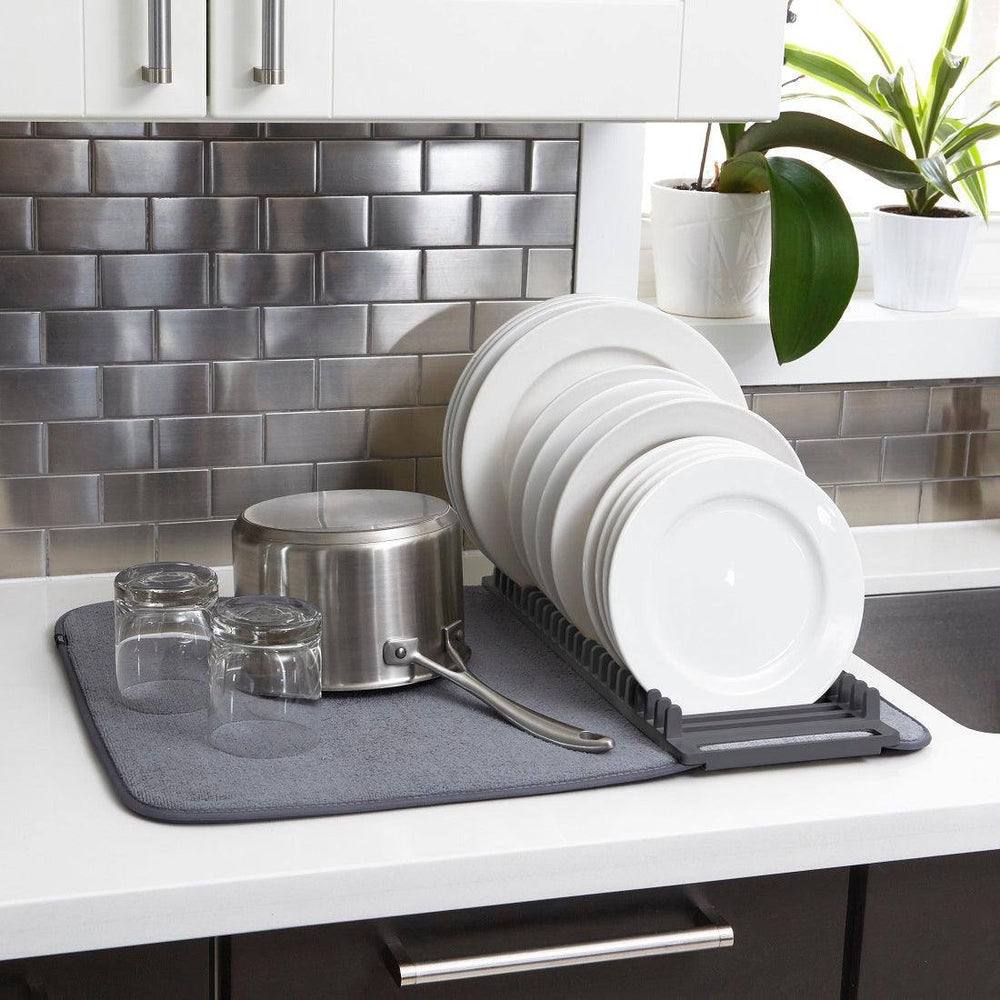 Dish Drying Mat With Spoon Holder