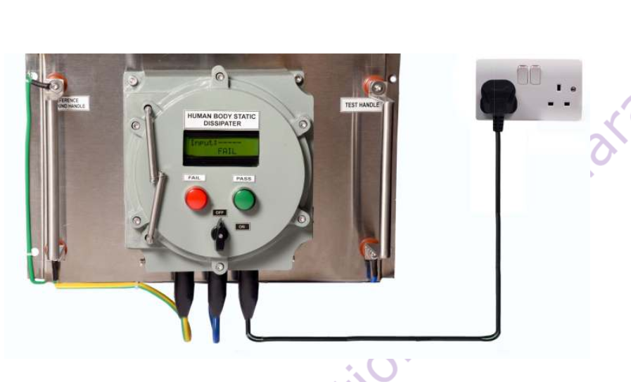 HUMAN BODY STATIC DISCHARGE UNIT-WITH DISPLAY