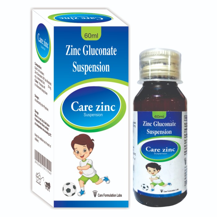 Zinc Gluconate  Suspension  60Ml - Drug Type: General Medicines