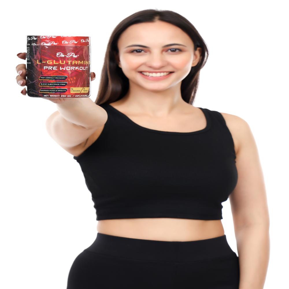 On Pro L- Glutamine Pre Workout Powder - Efficacy: Promote Nutrition