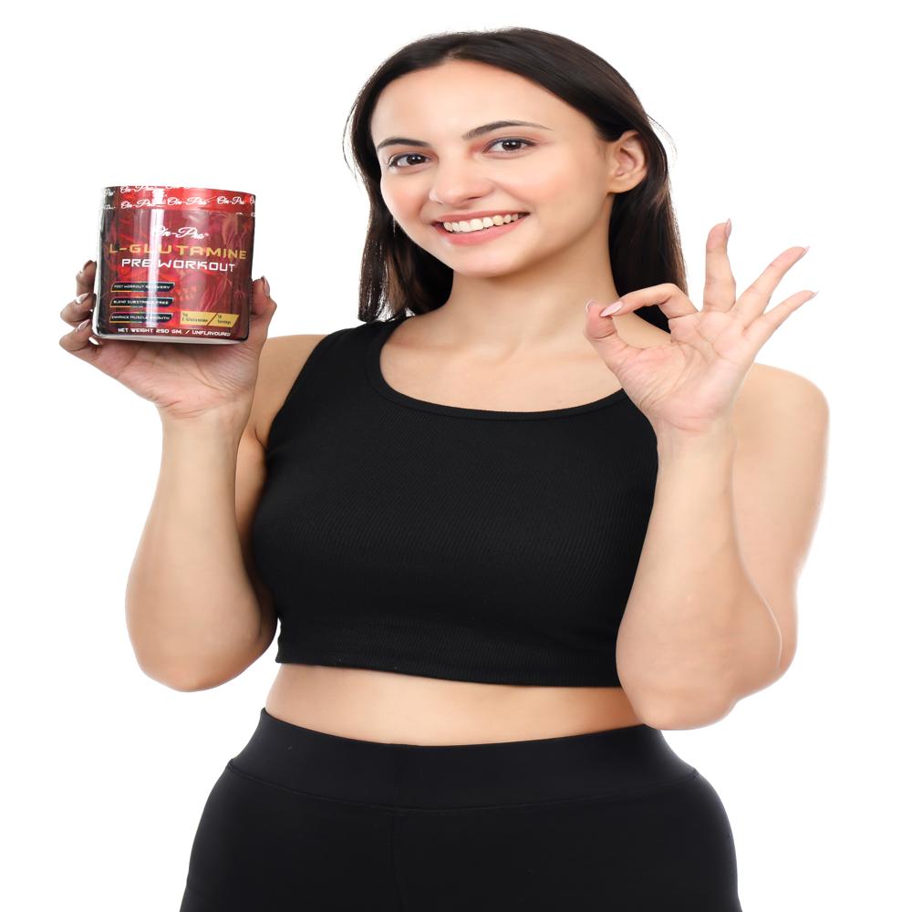 On Pro L- Glutamine Pre Workout Powder - Efficacy: Promote Nutrition