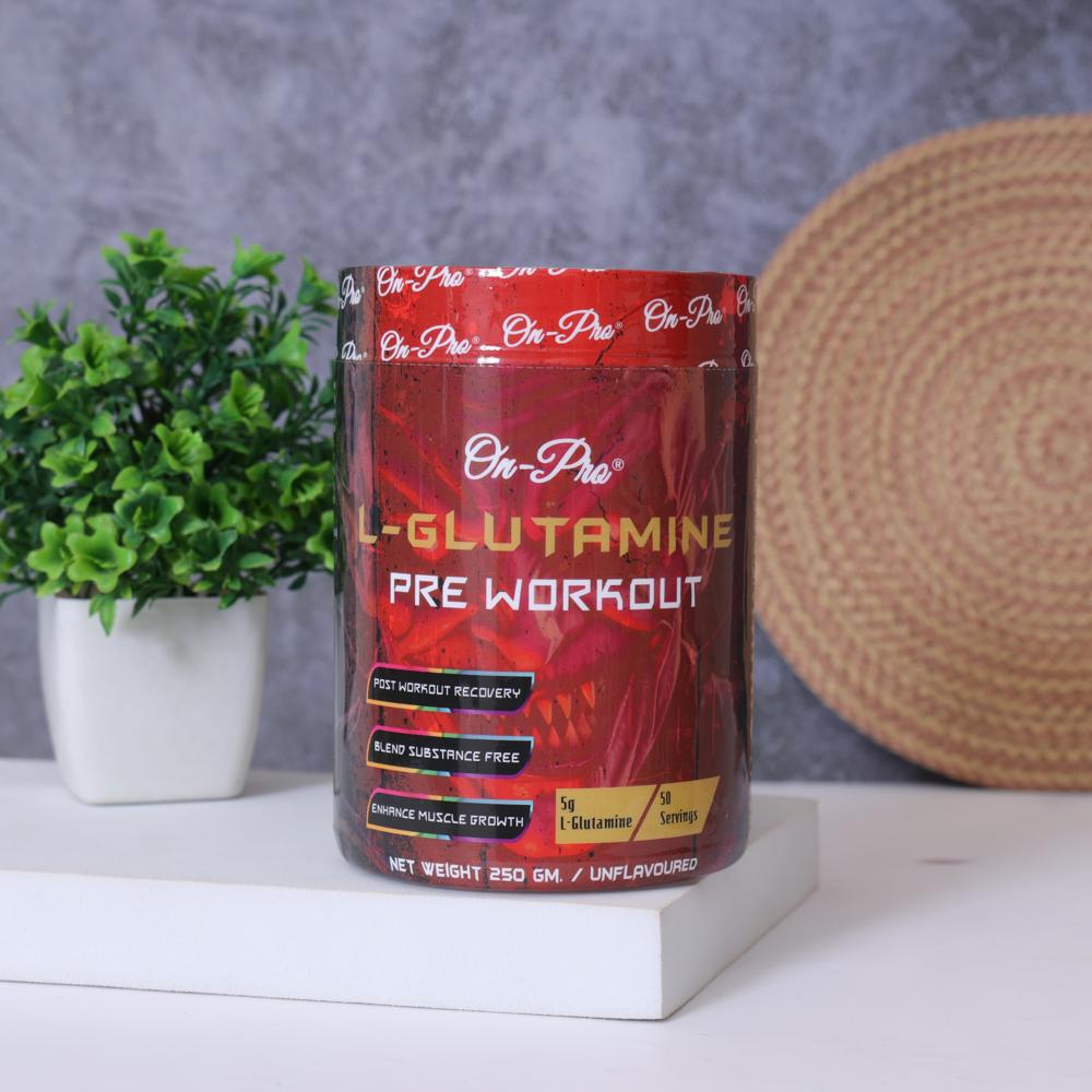 On Pro L- Glutamine Pre Workout Powder - Efficacy: Promote Nutrition