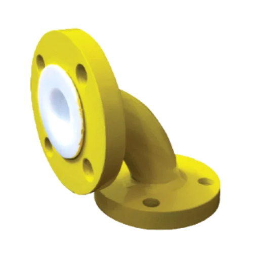 PTFE Lined Bend - Customizable Thickness and Diameter Options, Yellow Color, Corrosion-Resistant and Chemically Resistant Coating