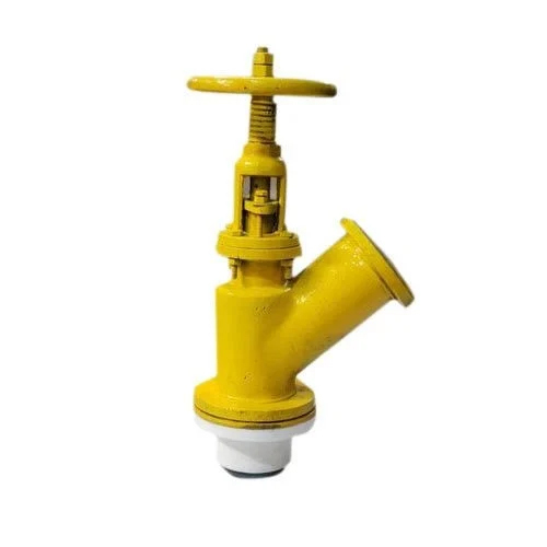 FEP Lined Flush Bottom Valve - High Pressure, Various Sizes Available, Yellow Color | Chemical Resistant, Easy Maintenance, Temperature Compliant