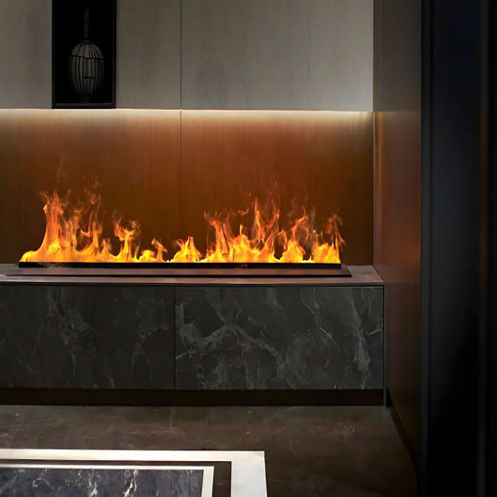 Water Vapor Fireplace With Realistic wooden logs