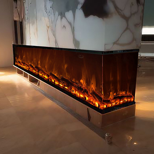 Dsef24 Dual Side Electric Fireplace - Raw Material: Stainless Steel