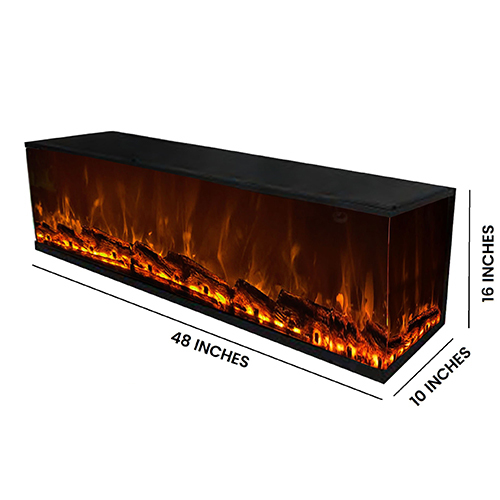 Dsef48 Dual Side Electric Fireplace - Raw Material: Stainless Steel