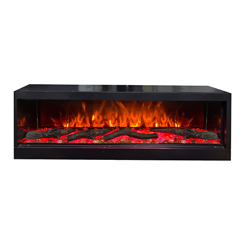 Pcfab36 Premium Amber Bed Crystal Wooden Logs Fireplace - Light Source: Wood