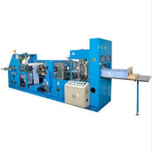 Automatic Three Phase Tissue Napkin Making Machine, 2 Hp - Color: Blue