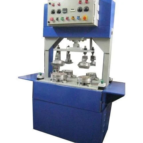 Hydraulic Automatic Paper Plate Machine - Color: Blue