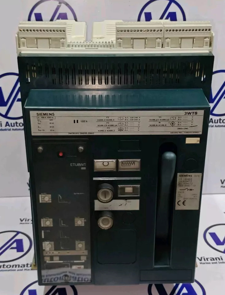 Siemens 3WT8101-2AG00-0AA2 3POLE 1000A 3POLE AIR CIRCUIT BREAKER ACB