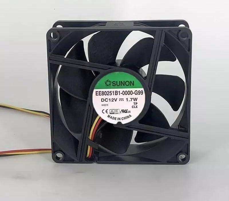 Sunon 80mm x 25mm Server Grade Fan 3 Pin Dual Ball Bearings EE80251B1-000U-G99