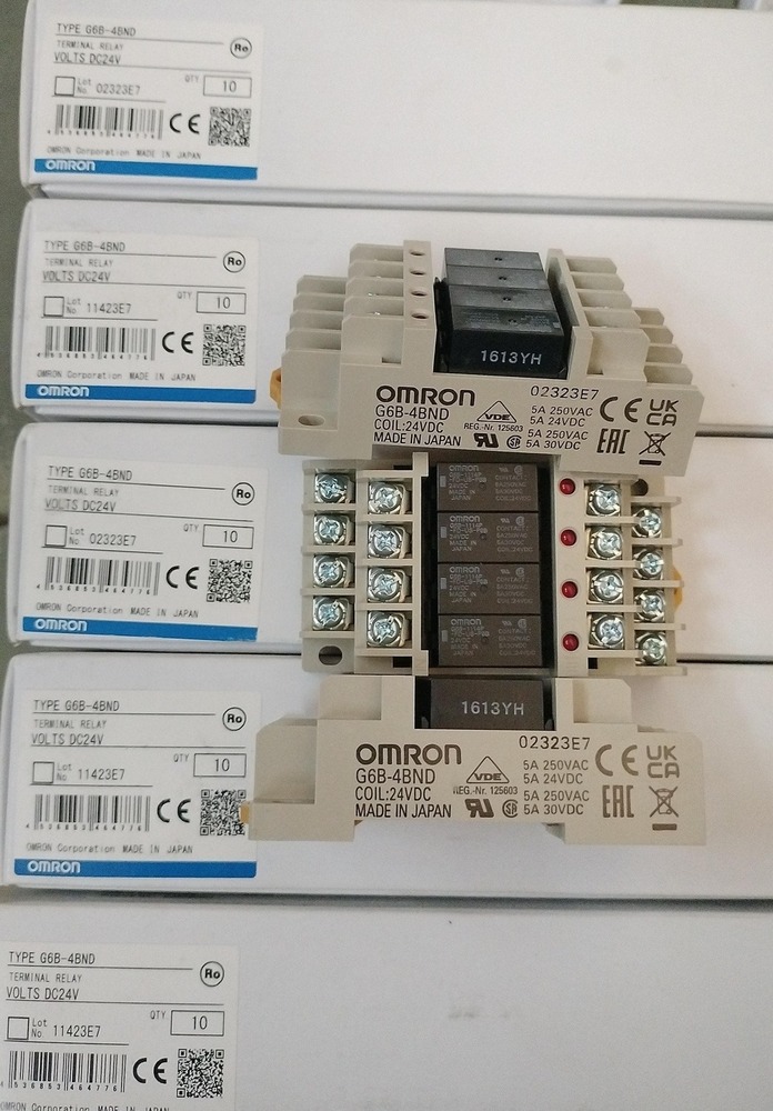 OMRON RELAY 24VDC, G6B-4BND, E2A-M12LN08-M1-B2, EE-SX870, E2CA-AL4D