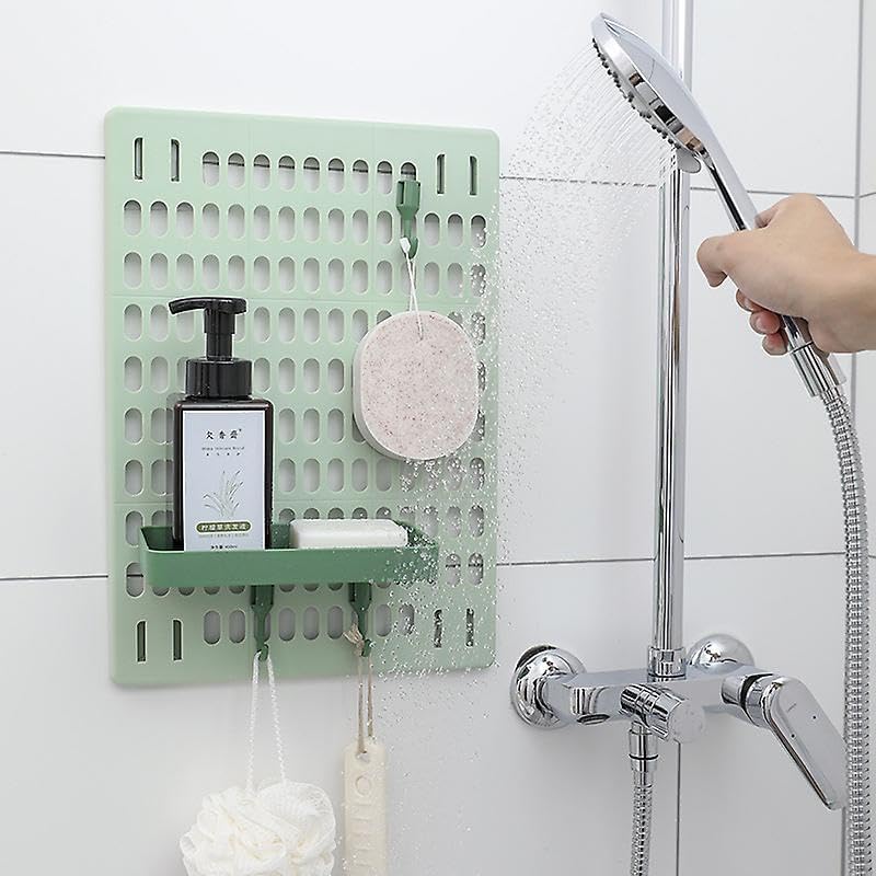 Perforated Board Kitchen Workshop Pegboard - Ps Material, 42x30x1 Cm | Moisture-proof, Anti-corrosion, Punch-free Installation, Durable Hanging Solution