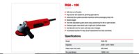 Ralli Wolf 100mm Angle Grinder (RG8-100)