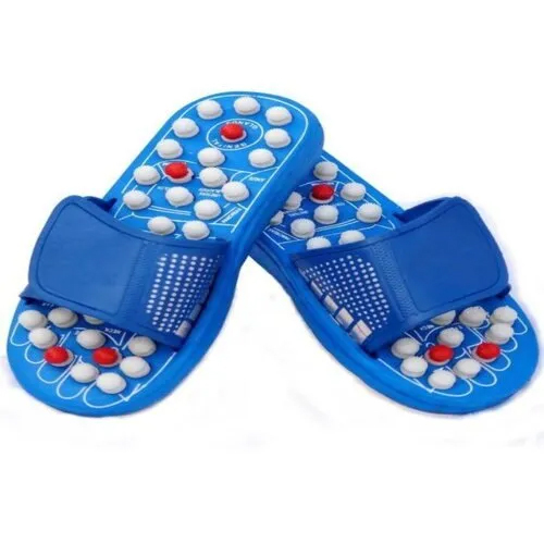 Blue Acupressure Slippers - Material: Rubber